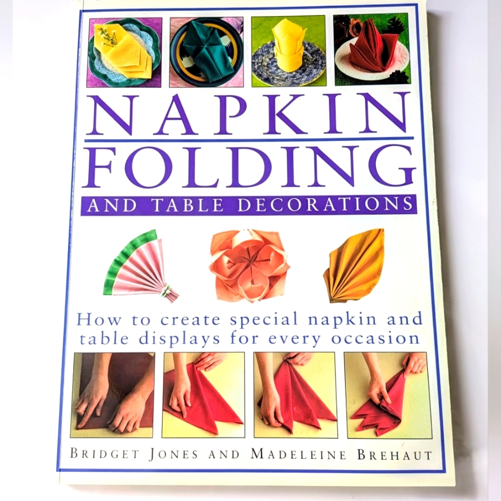 Vintage Book Napkin Folding and Table Decorations Fancy Tabletop Decor
